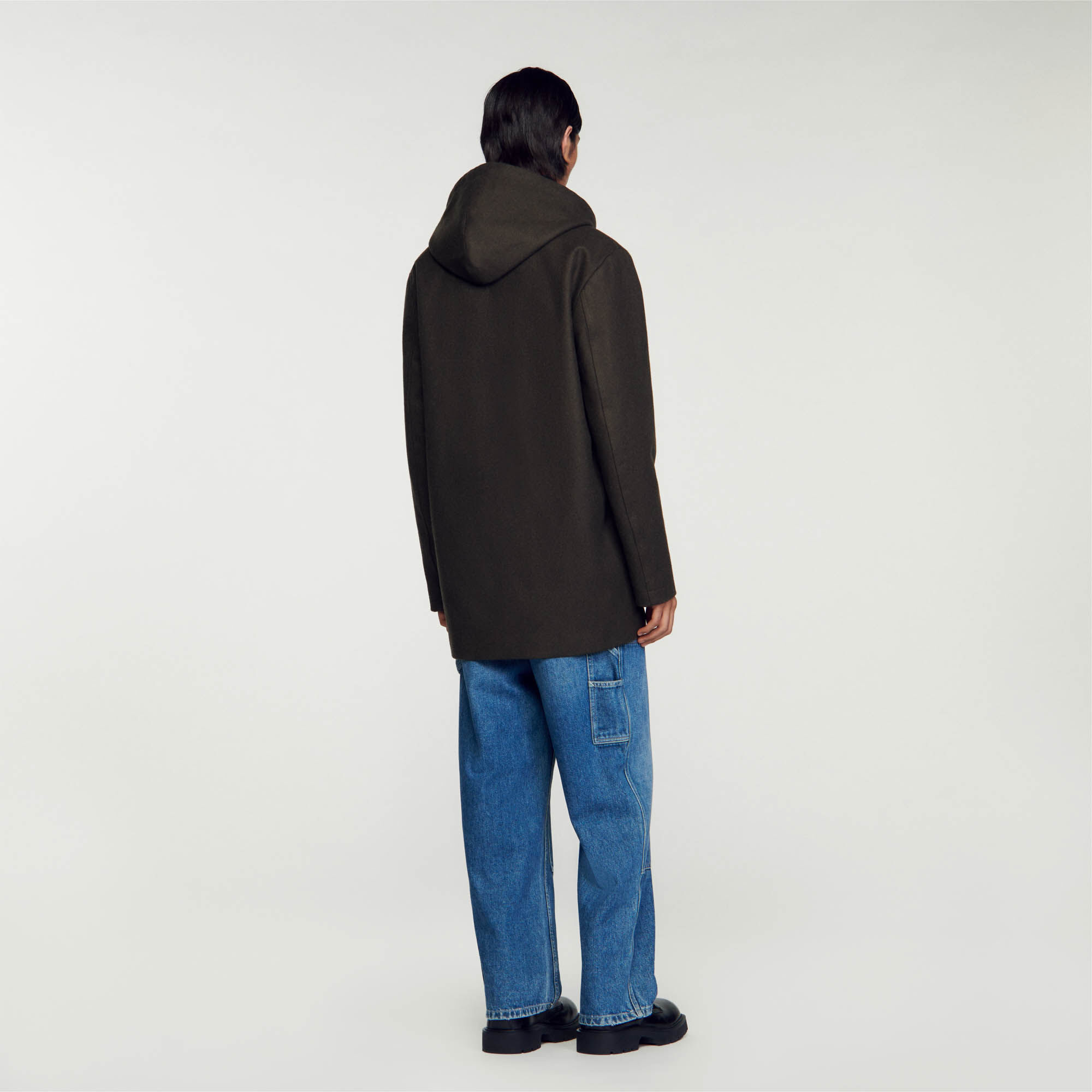 Sandro online hooded coat