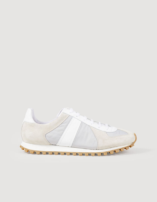 Leather running trainers SHACH00854 white - | Sandro Paris