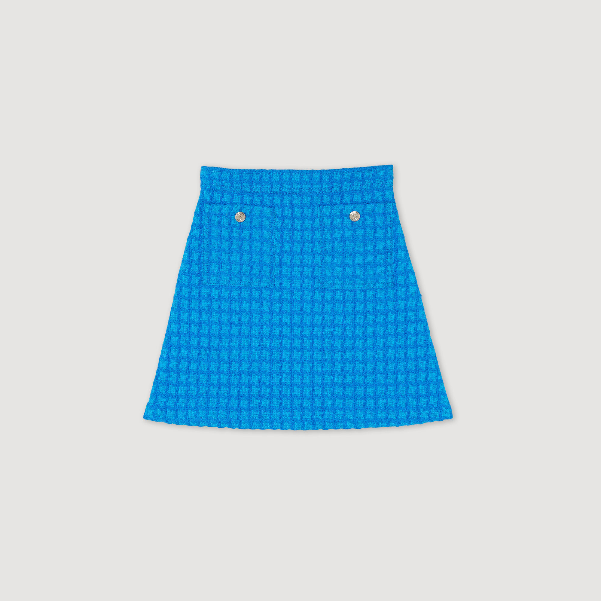 Jupe courte en tweed SFPJU00806 Bleu electrique OUTLET EU
