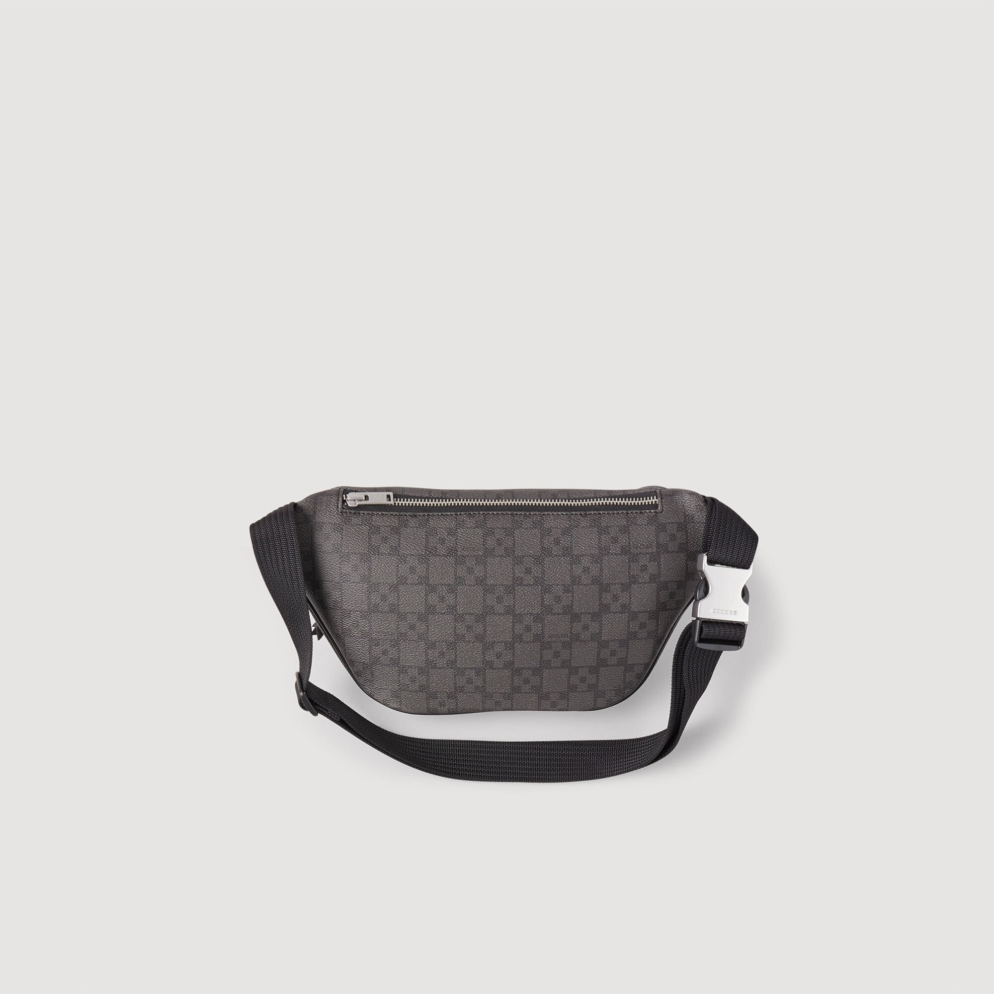 Square Cross coated canvas belt bag
