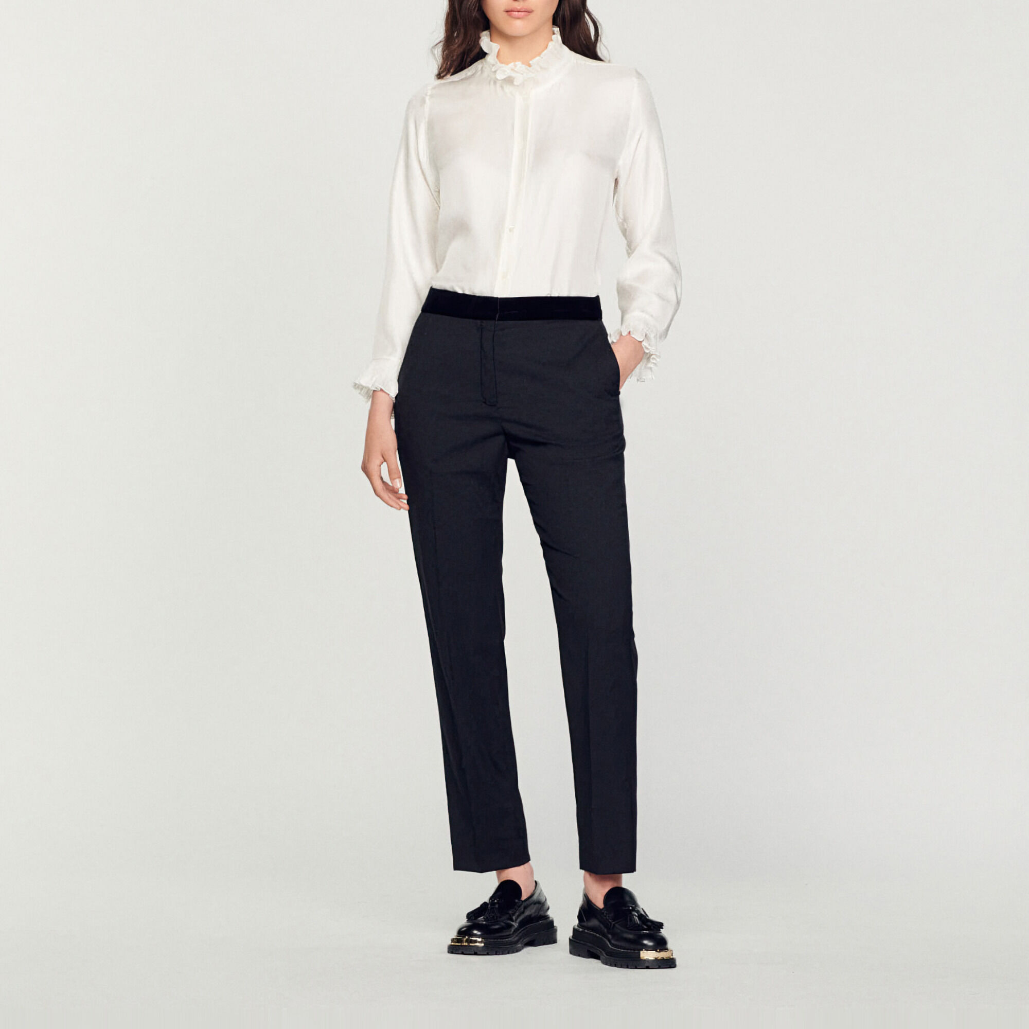 Pantalon classique outlet noir femme