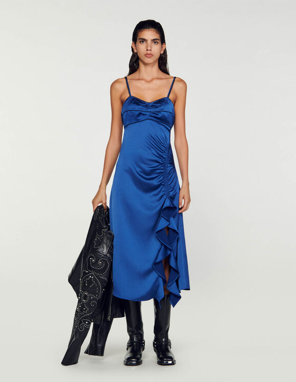 Strappy dress Pétrol Blue Femme