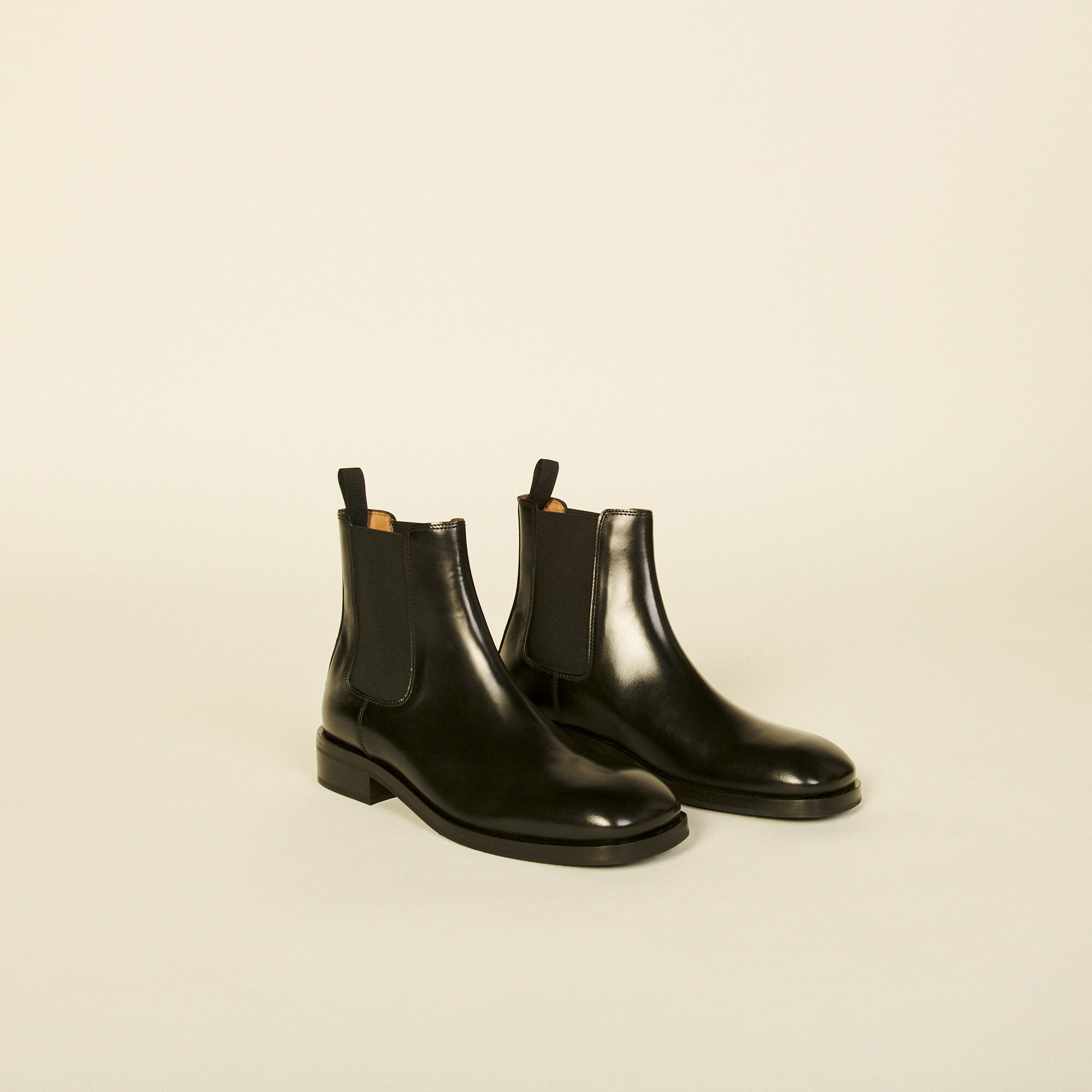 Sandro leather boots online
