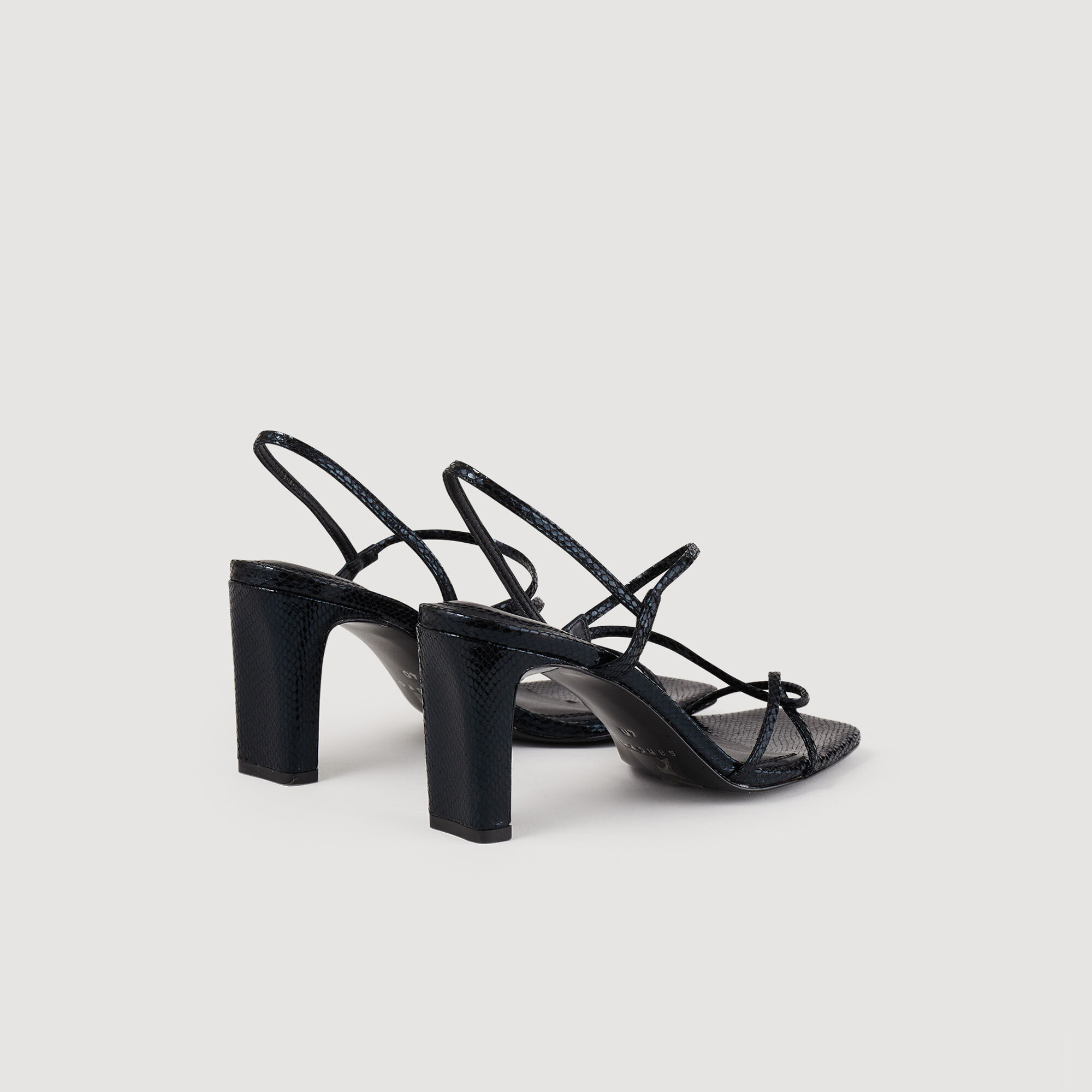 Sandals with narrow straps SFACH00437 Black All Shoes Sandro Paris