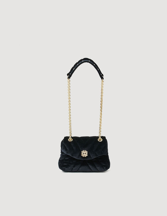 Mila quilted velvet bag Black Femme