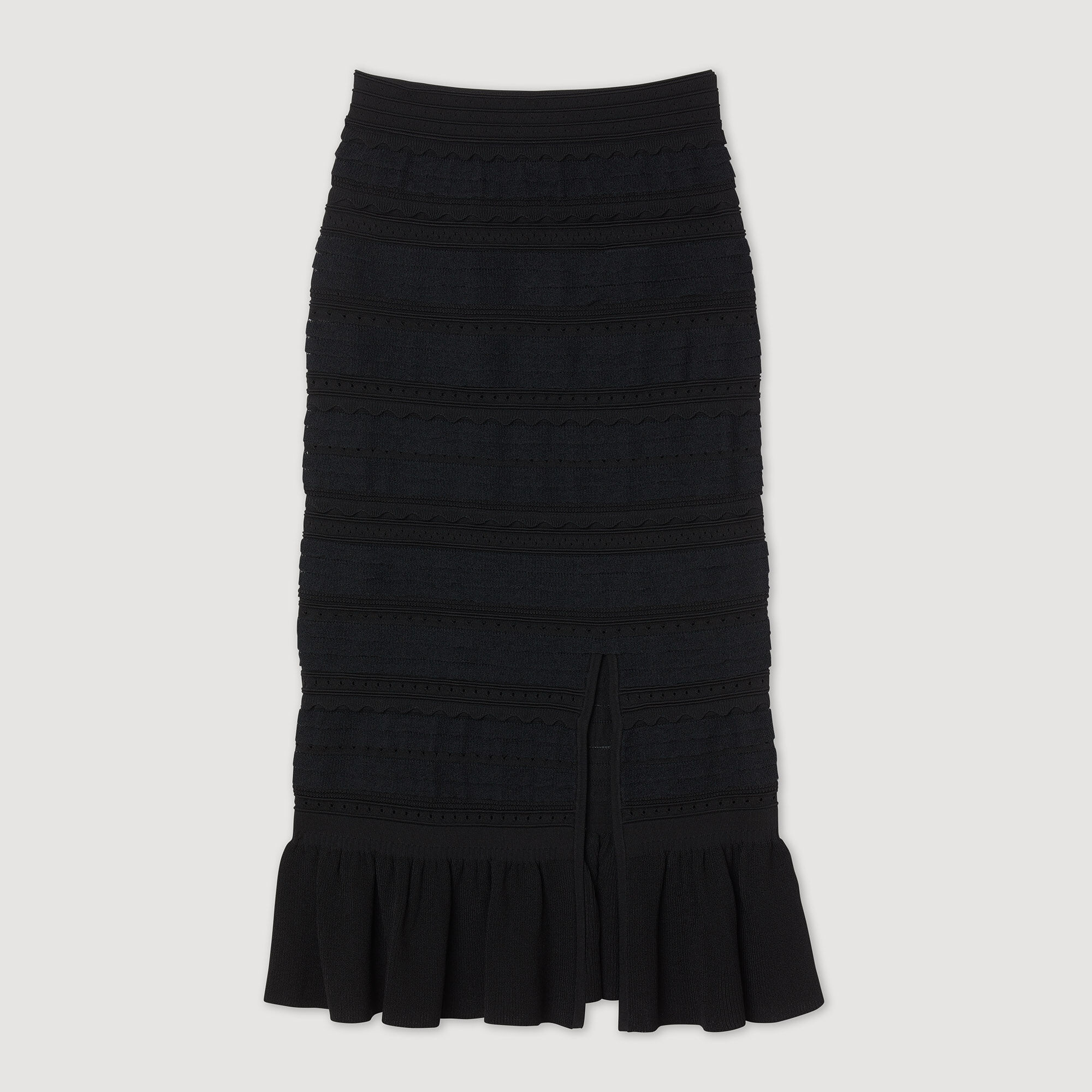 Jupe en sales maille noir