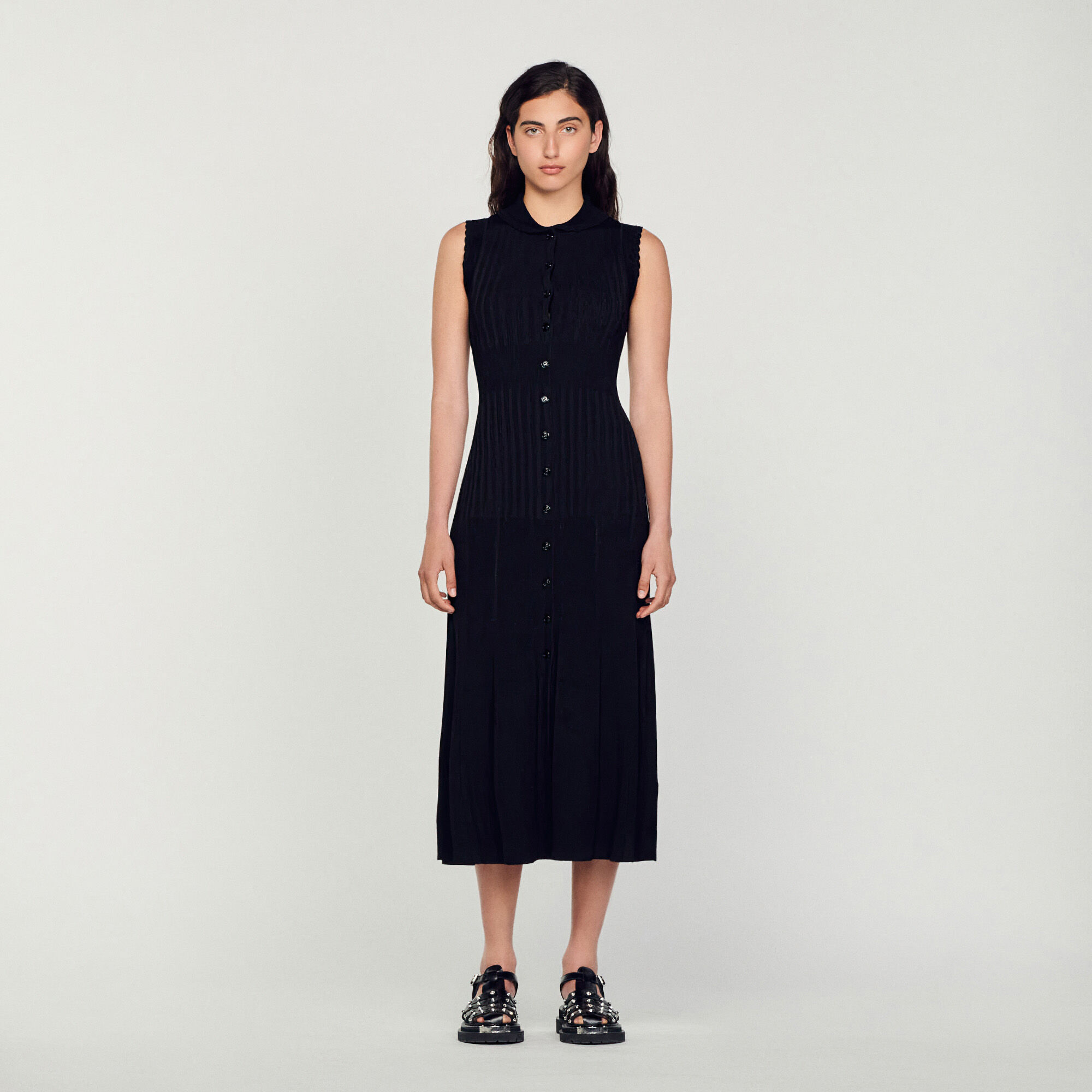 Ribbed maxi dress SFPRO03189 Dresses Sandro Paris