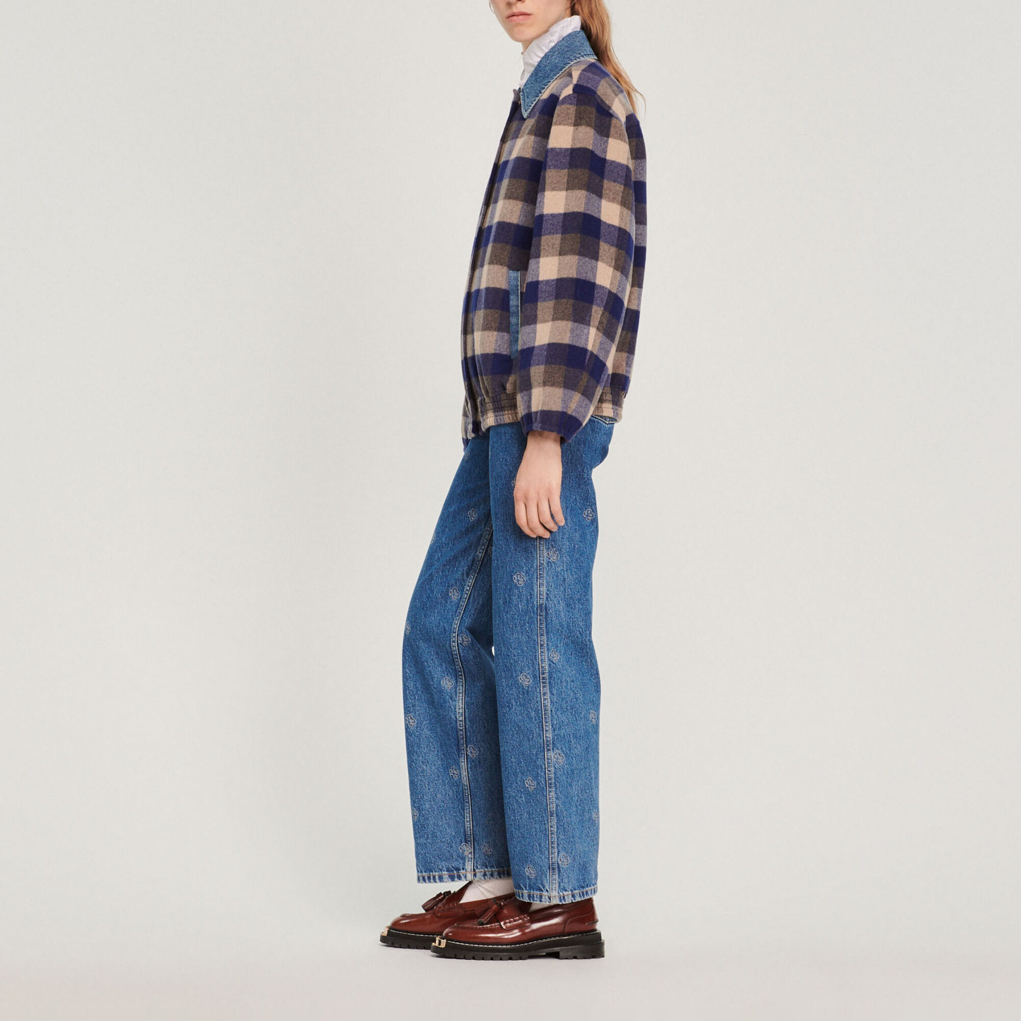 Manteau sandro carreaux clearance