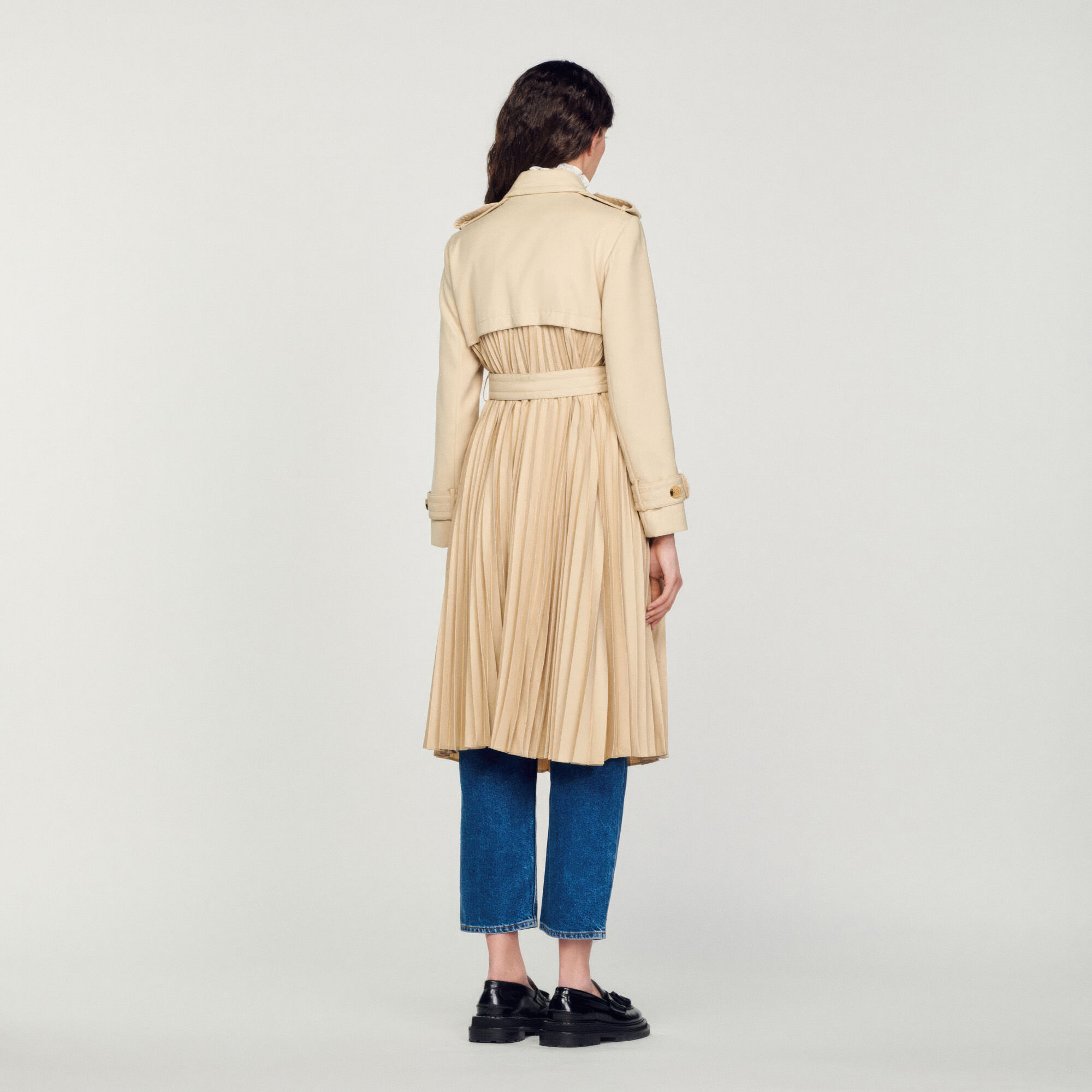 Sandro pleated trench coat clearance