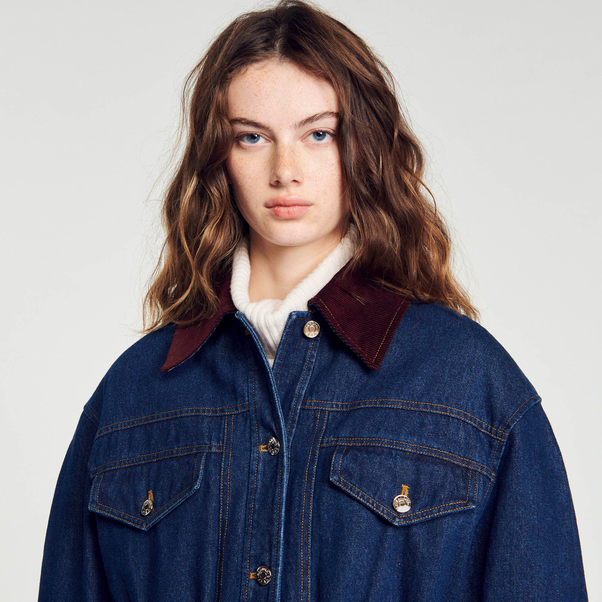Sandro veste 2025 en jean femme