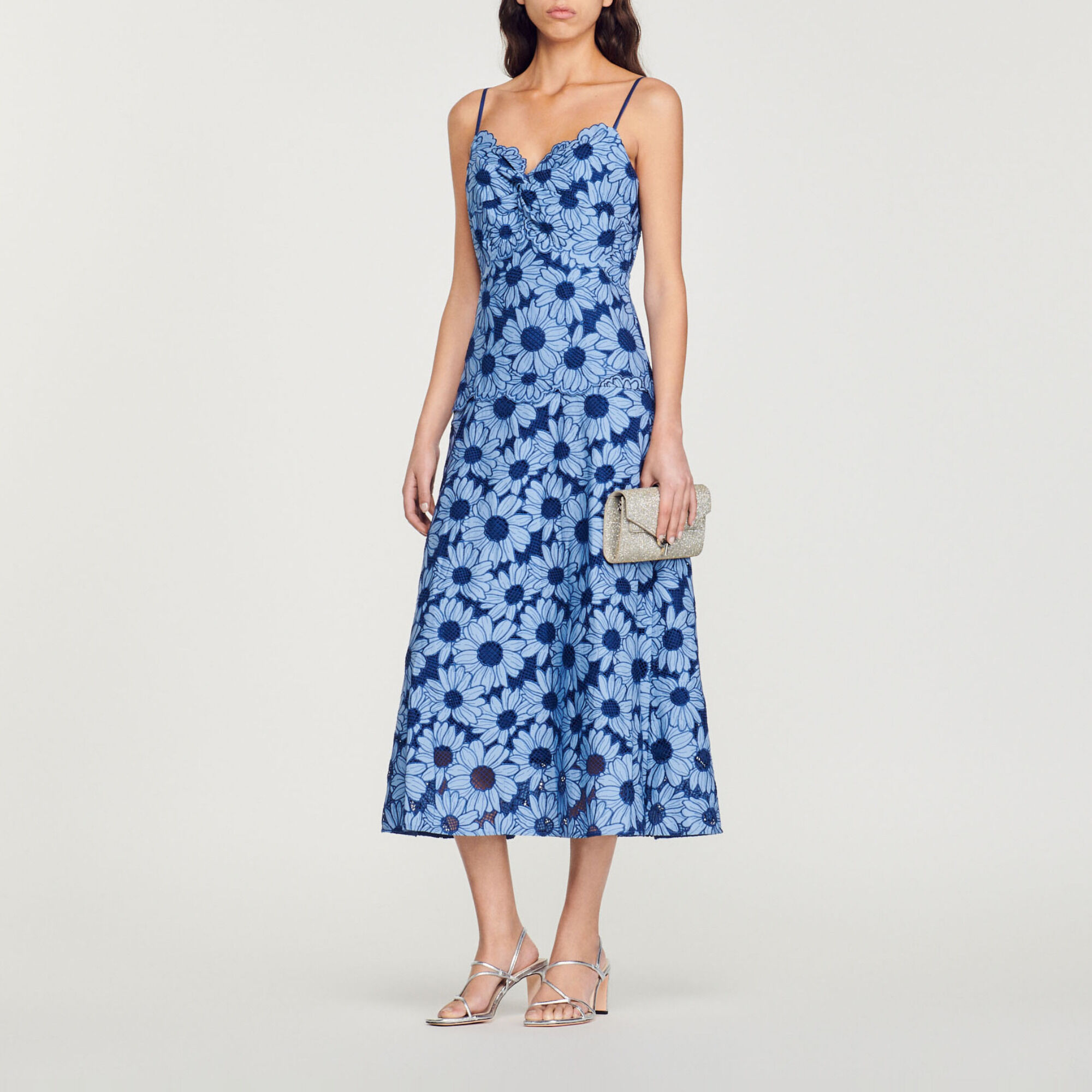 Midi dress on sale in daisy guipure