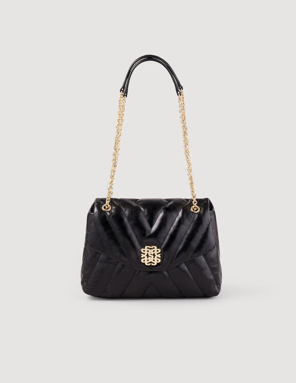Mila quilted leather bag Black Femme