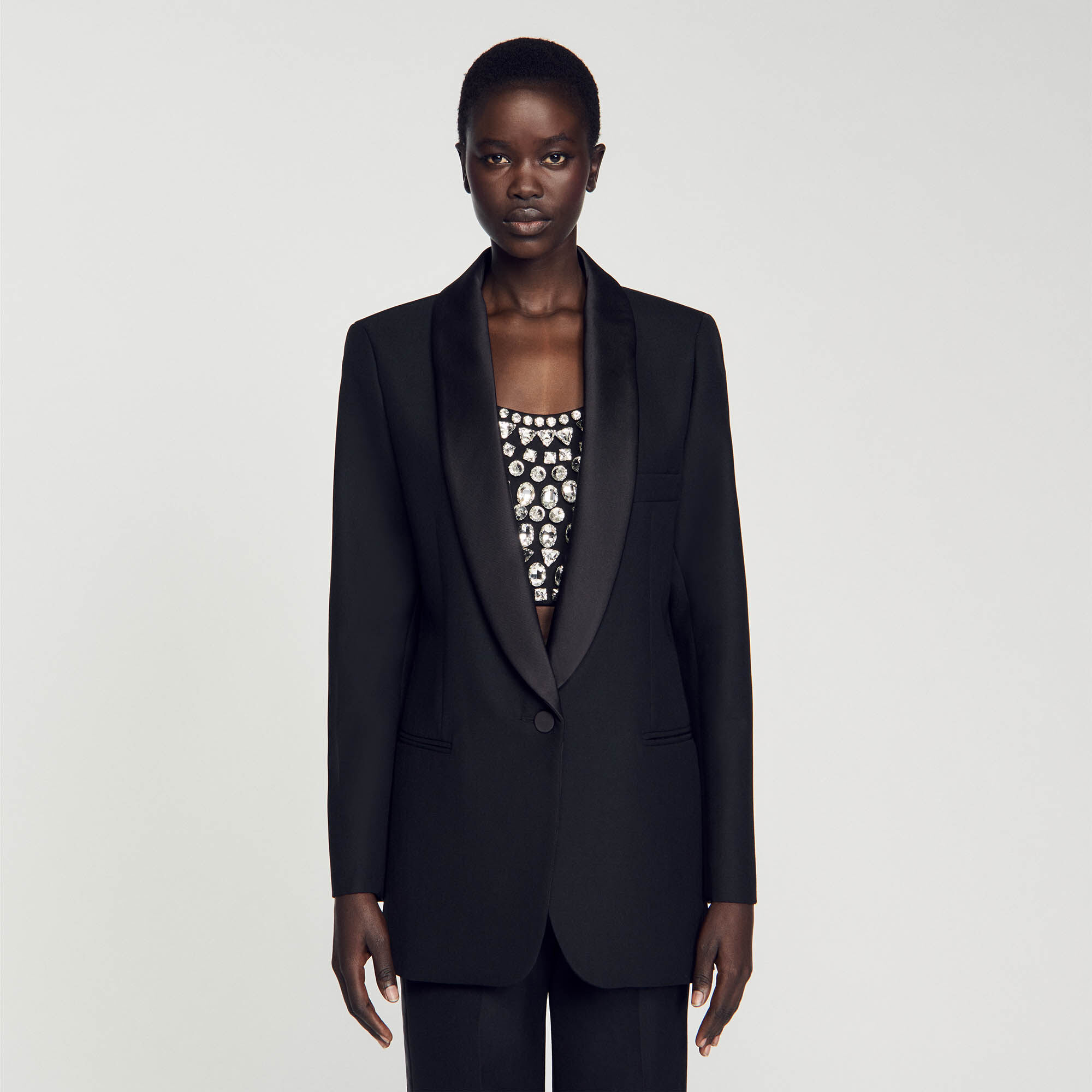 Long tuxedo store jacket womens