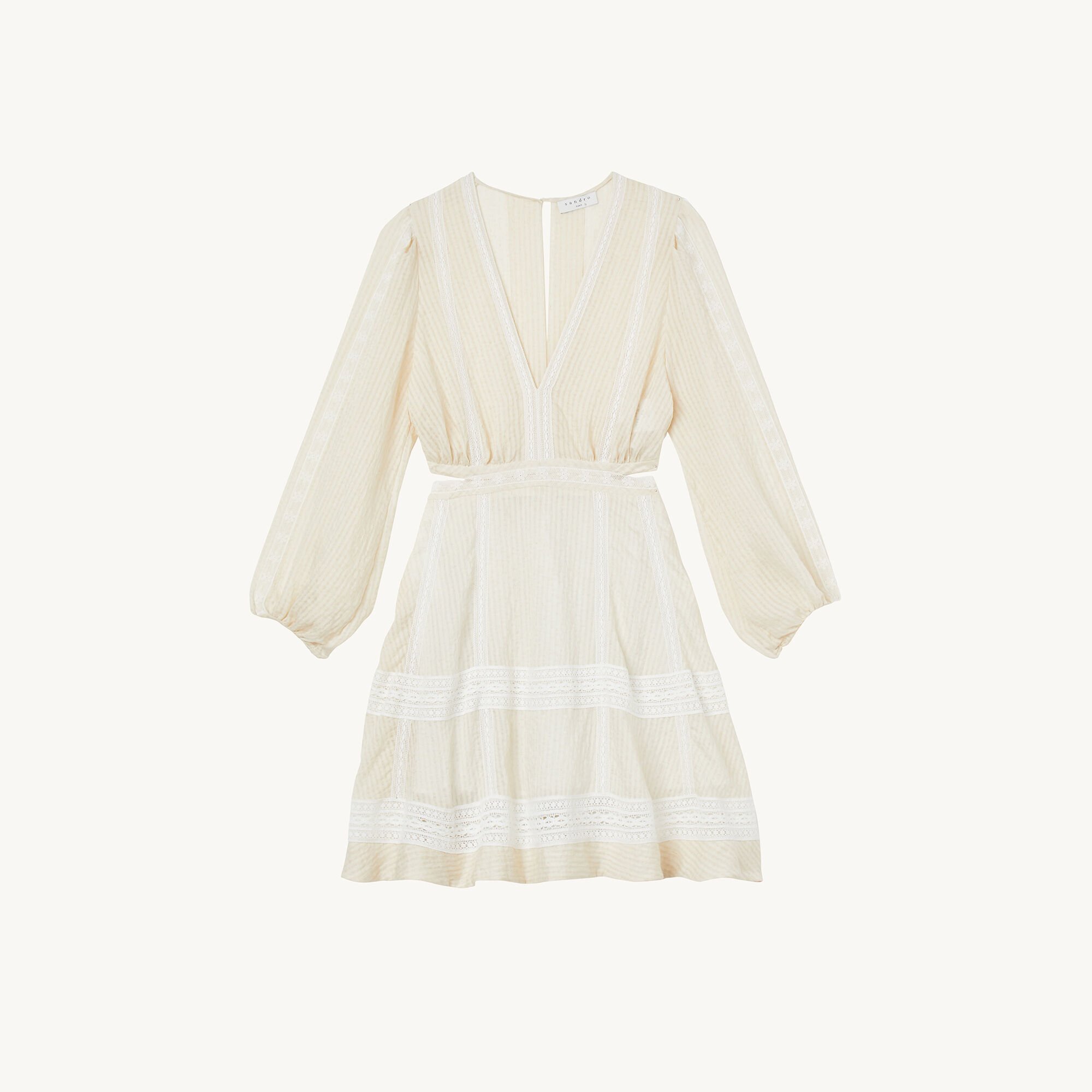 Sandro short dress deals with lace trim