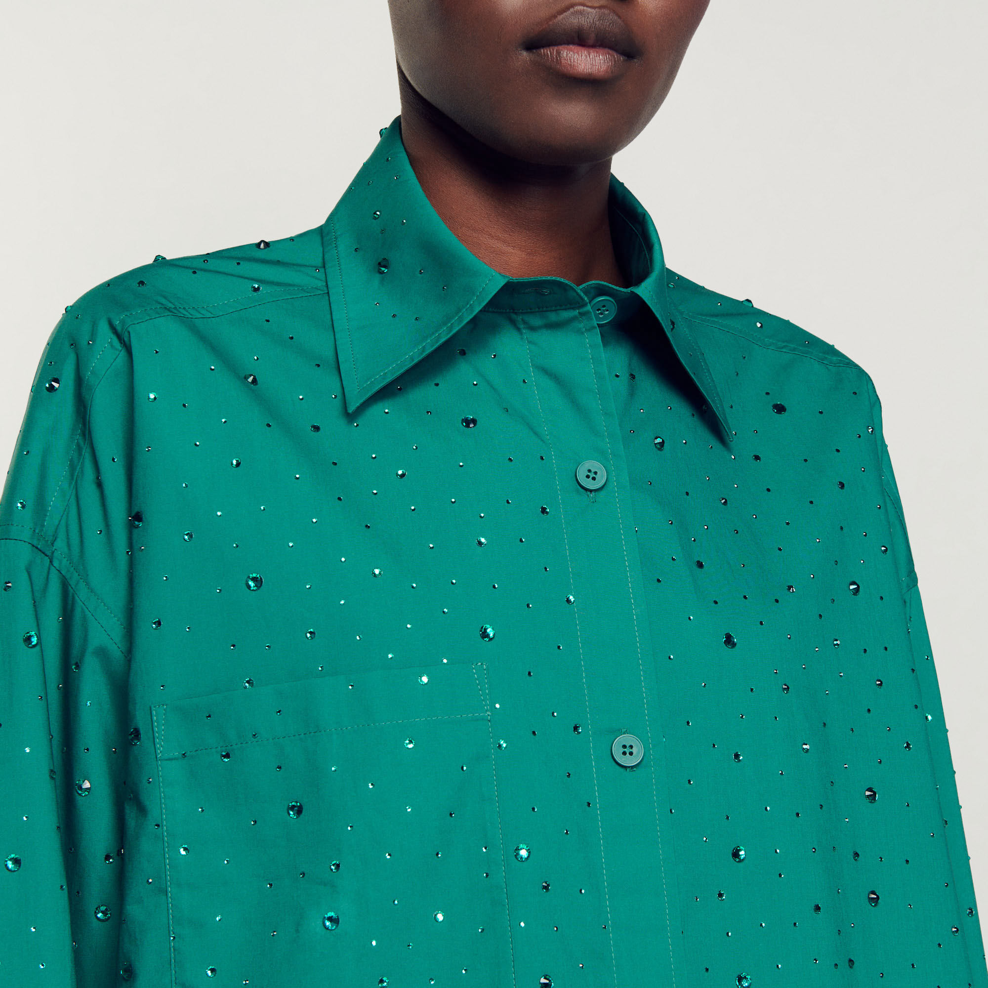 Chemise best sale strass femme