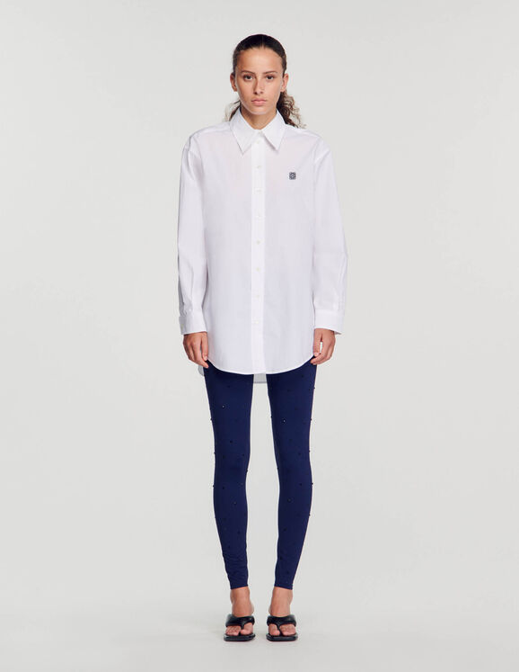 Oversized cotton shirt white Femme