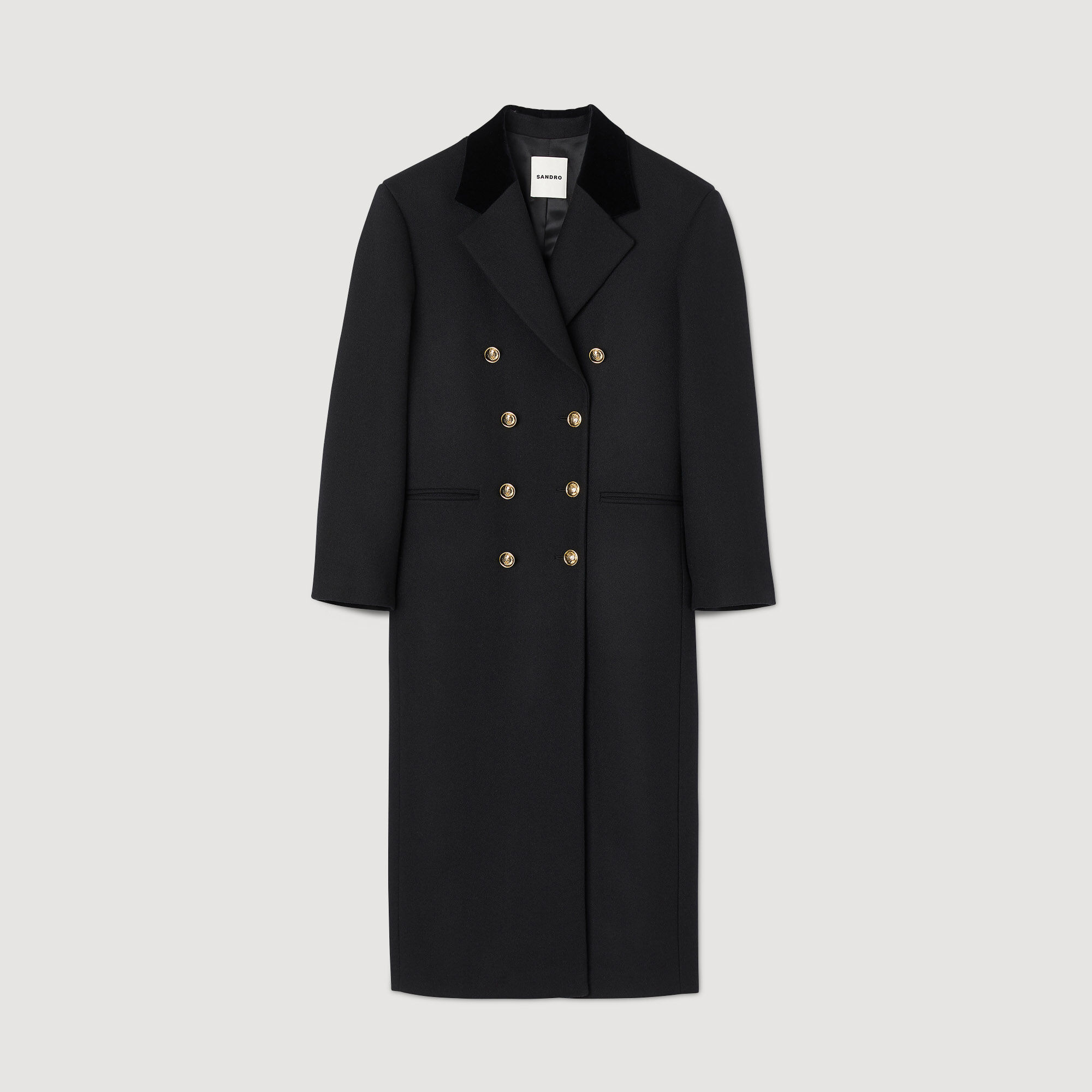 Manteau sandro on sale femme noir