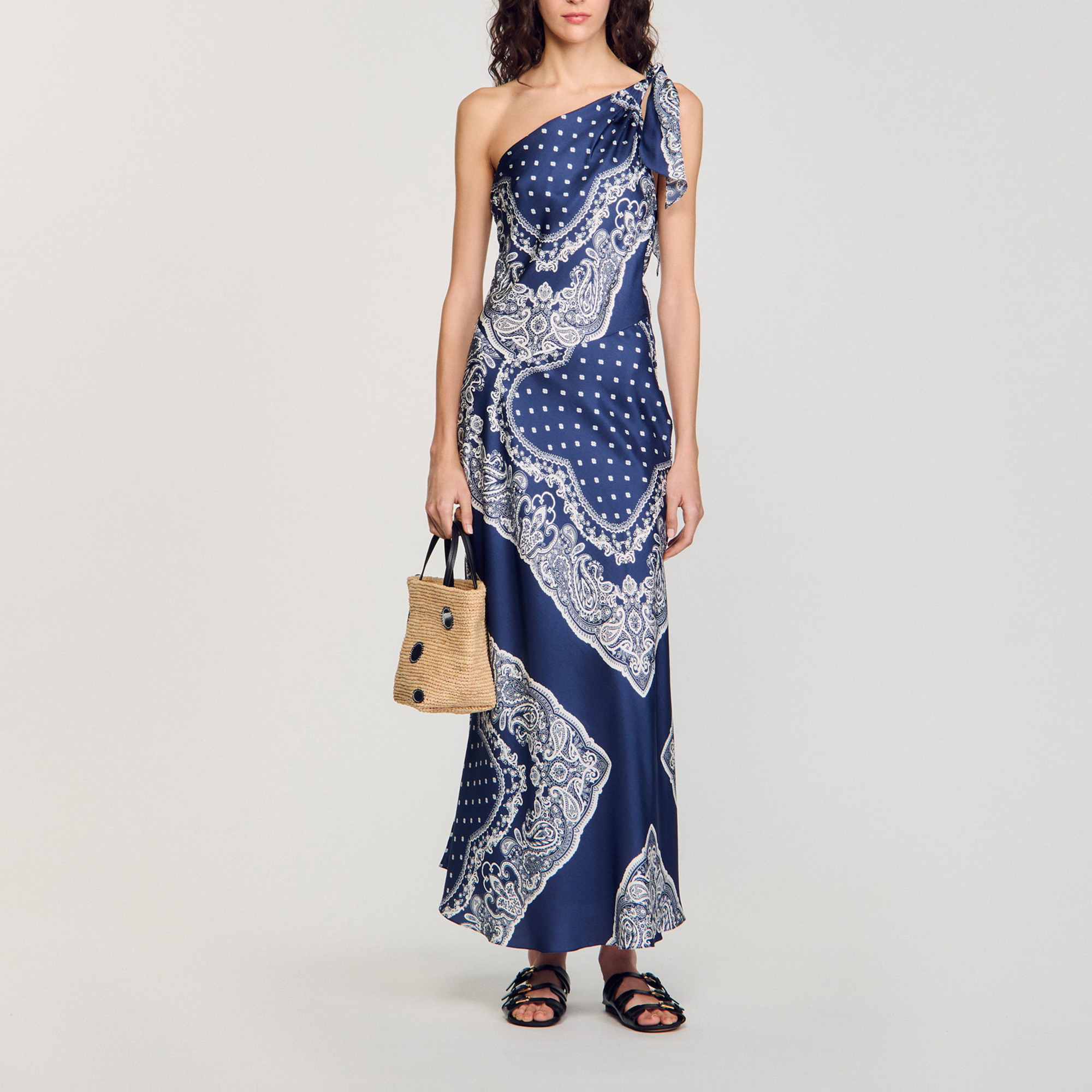 bandana-print-maxi-dress-blue-for-women-sandro-paris